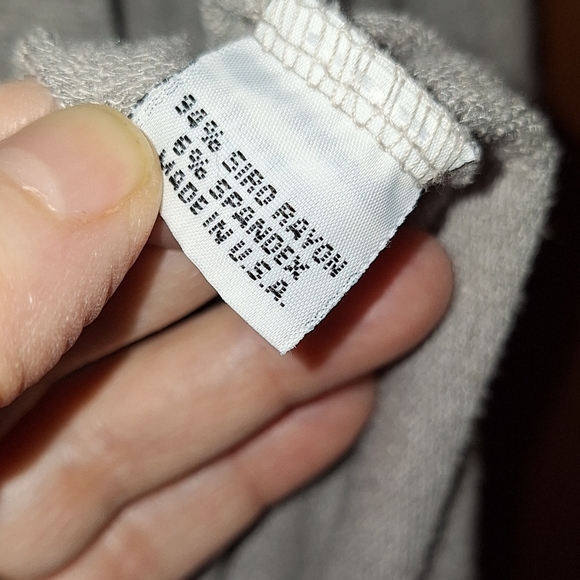 Bryn Walker Oversized GRAY Tunic Ruched Tie Front Boho BEACHY Coastal Large - Picture 4 of 5